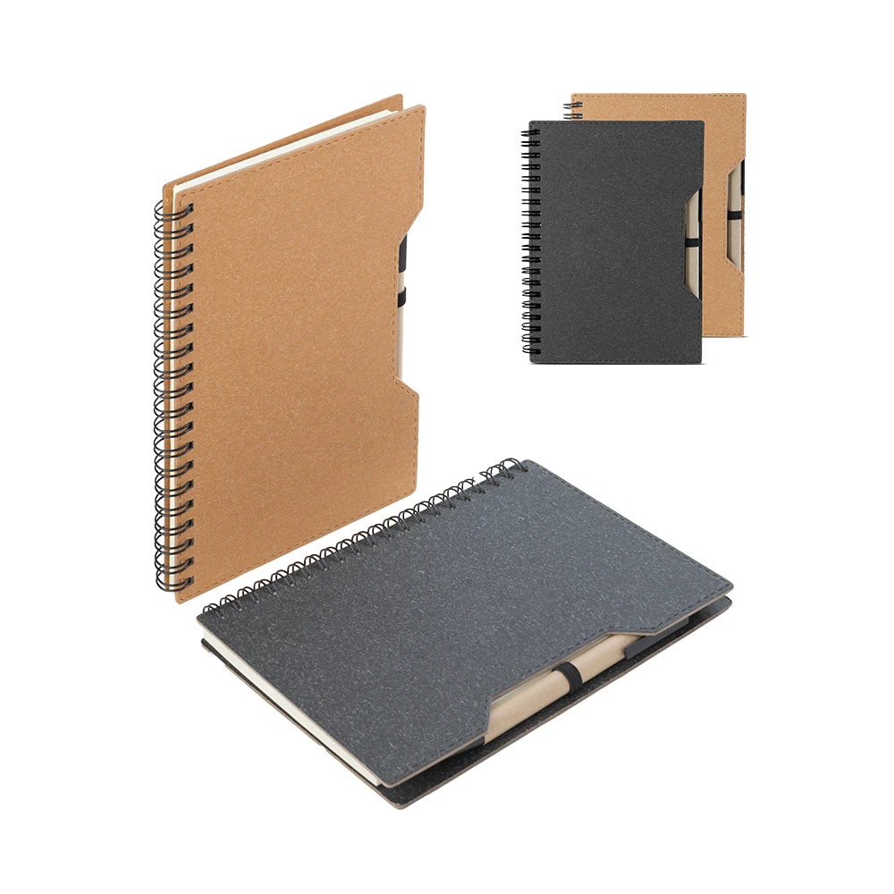 Caderno em Papelão Reciclado com Caneta