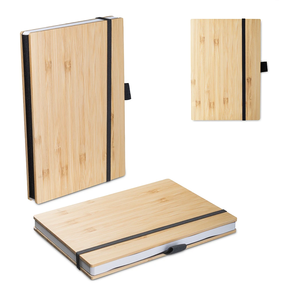 Caderno B6 com Capa em Bambu